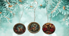 ROUND Wood Decoupaged DEER - SET 2 Ornaments Handmade Christmas Ornament Package Decor WINTER Decor Gift Idea Home Decor Unique SET OF 3 - JAMsCraftCloset