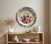 PLATE FLORAL PLASTIC ROUND DECOUPAGED Upcycled Repurposed Wall Art or Shelf Sitter HAVE A BEAUTIFUL DAY Green Background Home Decor Wall Art Gift WEDDING - JAMsCraftCloset