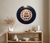PLATE CHARGER NAVY BLUE PLASTIC ROUND DECOUPAGED Upcycled Repurposed Wall Art or Shelf Sitter RED WHITE BLUE 4TH OF JULY Decor Kitchen Decor Home Decor Wall Art Gift WEDDING - JAMsCraftCloset