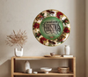 TRAY RED, WHITE, and GREEN ROUND SHAPED Embossed Poinsettias Plastic Decoupaged Upcycled Repurposed Christmas Theme HAVE YOURSELF A MERRY LITTLE CHRISTMAS Wall Art Shelf Sitter Decor Gift - JAMsCraftCloset