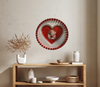 MOTHER'S DAY Heart-Shaped Round Pan Wall Art Handmade Hand Painted Decoupaged - Holiday Decoration LOVE Gift Idea Crafters Delight - JAMsCraftCloset