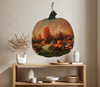 LARGE WOODEN PUMPKIN Handmade and Hand Painted Wall Art Shelf Sitter WELCOME TO OUR PATCH Decoupaged FALL Decor Gift Idea Door Decor Home Decor Unique - JAMsCraftCloset
