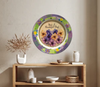 PLATE FLORAL PLASTIC ROUND DECOUPAGED Upcycled Repurposed Wall Art or Shelf Sitter HAVE A BEAUTIFUL DAY YELLOW Background Home Decor Wall Art Gift WEDDING - JAMsCraftCloset