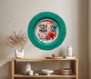 PLATE CHARGER TEAL AQUA PLASTIC ROUND DECOUPAGED Upcycled Repurposed Wall Art or Shelf Sitter IT IS A FOREVER THING Home Decor Wall Art Gift WEDDING - JAMsCraftCloset