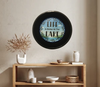 Pie Pan Metal Enamel Vintage Black LIFE IS BETTER AT THE LAKE Farmhouse Lake House Country Wall Art Handmade Decoupaged Hand Painted Repurposed Upcycled Gift Idea - JAMsCraftCloset
