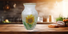 Glass VASE Decoupaged SUNFLOWERS Wedding Decor Shelf Sitter Vase Shabby Chic Victorian BoHo Decor Gift Idea - JAMsCraftCloset