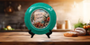 PLATE CHARGER TEAL AQUA PLASTIC ROUND DECOUPAGED Upcycled Repurposed Wall Art or Shelf Sitter WITH YOU I AM HOME Home Decor Wall Art Gift WEDDING - JAMsCraftCloset