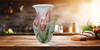 Glass VASE Decoupaged TULIPS Wedding Decor Shelf Sitter Vase Shabby Chic Victorian BoHo Decor Gift Idea - JAMsCraftCloset