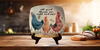SQUARE Plastic PLATE Farmhouse Country Wall Art Shelf Sitter Decoupage CHICKENS - WILD AND FREE Handmade Gift Idea Crafters Delight - JAMsCraftCloset