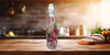 GLASS BOTTLE WHITE With Wire Cork Decoupaged PINK AND RED ROSES AND PINK PEARLS Shelf Sitter Home Decor Country Farmhouse Decor Wedding Decor Gift Idea - JAMsCraftCloset