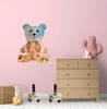 Wood Peg Bear - Hot Air Balloon Design - Child's Room or Nursery Decor - Decoupage - Wall Art - Storage - Gift Idea