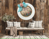 PLATE CHARGER CREAM With Brown Border PLASTIC ROUND DECOUPAGED Upcycled Repurposed Wall Art or Shelf Sitter WHERE FLOWERS BLOOM SO DOES HOPE Home Decor Gift WEDDING - JAMsCraftCloset