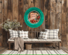 PLATE CHARGER TEAL AQUA PLASTIC ROUND DECOUPAGED Upcycled Repurposed Wall Art or Shelf Sitter WITH YOU I AM HOME Home Decor Wall Art Gift WEDDING - JAMsCraftCloset