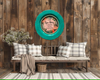 PLATE CHARGER TEAL AQUA PLASTIC ROUND DECOUPAGED Upcycled Repurposed Wall Art EVERY LOVE STORY IS BEAUTIFUL Home Decor Wall Art Gift WEDDING - JAMsCraftCloset