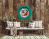 PLATE CHARGER TEAL AQUA PLASTIC ROUND DECOUPAGED Upcycled Repurposed Wall Art or Shelf Sitter IT IS A FOREVER THING Home Decor Wall Art Gift WEDDING - JAMsCraftCloset