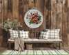 Galvanized Metal Round Bucket-Pail Farmhouse Country Wall Art or Shelf Sitter BLOOMING HAPPINESS- POPPIES Handmade Gift Idea &nbsp;- JAMsCraftCloset