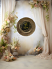 PLATE CHARGER GOLD EMBOSSED FLORAL PLASTIC ROUND DECOUPAGED Upcycled Repurposed Wall Art or Shelf Sitter MAKE IT HAPPEN Home Decor Wedding Gift - JAMsCraftCloset