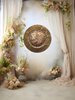 PLATE CHARGER GOLD EMBOSSED FLORAL PLASTIC ROUND DECOUPAGED Upcycled Repurposed Wall Art or Shelf Sitter A HEART OF GOLD IS WHERE THE RAINBOW BEGINS Home Decor Wedding Gift - JAMsCraftCloset