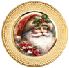 ROUND Digital Graphic Design &nbsp;SANTA FACE HOLLY POINSETTIAS - CHRISTMAS DESIGN PNG-JPEG-PDF-SVG-Decoupage-Sublimation Design Graphic Country Farmhouse Home Decor HOLIDAY Decor Gift Crafters Delight - JAMsCraftCloset