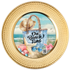 DIGITAL ROUND Graphic Design - ON BEACH TIME - Beach Coastal Decor Wedding Gift HOME DECOR Sublimation Decoupage PNG SVG PDF JPEG Wall Art Shelf Sitter Gift Crafters Delight - JAMsCraftCloset