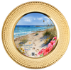 DIGITAL ROUND Graphic Design - HAPPIEST BY THE SEA - Beach Coastal Decor Wedding Gift HOME DECOR Sublimation Decoupage PNG SVG PDF JPEG Wall Art Shelf Sitter Gift Crafters Delight - JAMsCraftCloset