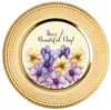 ROUND Digital Graphic Design HAVE A BEAUTIFUL DAY 2 Purple Yellow Floral YELLOW Background Wedding Gift First Home Sublimation Decoupage PNG SVG Country Farmhouse Home Decor Wall Art Shelf Sitter Gift Crafters Delight - JAMsCraftCloset