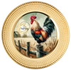 DIGITAL ROUND Graphic Design GOOD MORNING ROOSTER Sublimation Decoupage PNG SVG Country Farmhouse Home Decor KITCHEN Sign Shelf Sitter Wall Art Decor Wreath Design Gift Crafters Delight - JAMsCraftCloset