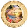 ROUND Digital Graphic Design - LET THE SEA QUIET THE NOISE - Wedding Gift HOME DECOR Sublimation Decoupage PNG SVG PDF JPEG BEACH THEME Country Farmhouse Wall Art Shelf Sitter Gift Crafters Delight - JAMsCraftCloset