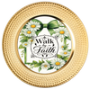 ROUND Digital Graphic Design - WALK BY FAITH DAISIES - Wedding Gift HOME DECOR Sublimation Decoupage PNG SVG PDF JPEG Country Farmhouse Wall Art Shelf Sitter Gift Crafters Delight - JAMsCraftCloset