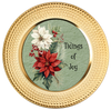 ROUND Digital Graphic Design Poinsettia Tidings Of Joy - CHRISTMAS DESIGN PNG-JPEG-PDF-SVG-Decoupage-Sublimation Design Graphic Country Farmhouse Home Decor HOLIDAY Decor Gift Crafters Delight - JAMsCraftCloset