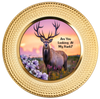 ROUND Digital Graphic Design HUNTERS ARE YOU LOOKING AT MY RACK Deer Decor Lake Scene With Animals First Home Sublimation Decoupage PNG SVG Country Farmhouse Home Decor Wall Art Shelf Sitter Gift Crafters Delight