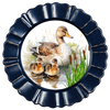 ROUND Digital Graphic Design MAMA DUCK AND BABBIES Decor Lake Scene With Animals First Home Sublimation Decoupage PNG SVG Country Farmhouse Home Decor Wall Art Shelf Sitter Gift Crafters Delight - JAMsCraftCloset