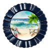 ROUND Digital Graphic Design BEACH SCENE 2 Sublimation PNG SVG Beach House Sign KITCHEN Wall Art Decor Wreath Design Gift Crafters Delight HAPPY CRAFTING {{ JAMsCraftCloset }}