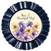 ROUND Digital Graphic Design HAVE A BEAUTIFUL DAY 2 Purple Yellow Floral YELLOW Background Wedding Gift First Home Sublimation Decoupage PNG SVG Country Farmhouse Home Decor Wall Art Shelf Sitter Gift Crafters Delight - JAMsCraftCloset