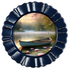 ROUND Digital Graphic Design LONELY BOAT WITH DEER AND FISH Decor Lake Scene With Animals First Home Sublimation Decoupage PNG SVG Country Farmhouse Home Decor Wall Art Shelf Sitter Gift Crafters Delight - JAMsCraftCloset