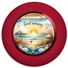ROUND Digital Graphic Design GOOD MORNING Beach Scene Wedding Gift First Home Sublimation Decoupage PNG SVG Country Farmhouse Home Kitchen Coffee Bar Decor Decor Bathroom Wall Art Shelf Sitter Gift Crafters Delight - JAMsCraftCloset