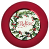 ROUND Digital Graphic Design &nbsp;Merry Christmas Holly Berries Yellow Background - CHRISTMAS DESIGN PNG-JPEG-PDF-SVG-Decoupage-Sublimation Design Graphic Country Farmhouse Home Decor HOLIDAY Decor Gift Crafters Delight - JAMsCraftCloset
