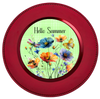 ROUND Digital Graphic Design HELLO SUMMER Green With Dragonfly Butterfly Bee Floral Wedding Gift First Home Sublimation Decoupage PNG SVG Country Farmhouse Home Decor Wall Art Shelf Sitter Gift Crafters Delight - JAMsCraftCloset