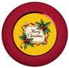 ROUND Digital Graphic Design &nbsp;Merry Christmas Holly Berries Yellow Background - CHRISTMAS DESIGN PNG-JPEG-PDF-SVG-Decoupage-Sublimation Design Graphic Country Farmhouse Home Decor HOLIDAY Decor Gift Crafters Delight - JAMsCraftCloset
