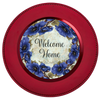 ROUND Digital Graphic Design BLUE POPPIES - WELCOME HOME Wedding Gift First Home Sublimation PNG SVG Country Farmhouse Home Decor Sign Wall Art Gift Crafters Delight - JAMsCraftCloset