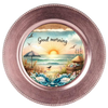 ROUND Digital Graphic Design GOOD MORNING Beach Scene Wedding Gift First Home Sublimation Decoupage PNG SVG Country Farmhouse Home Kitchen Coffee Bar Decor Decor Bathroom Wall Art Shelf Sitter Gift Crafters Delight - JAMsCraftCloset