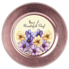 ROUND Digital Graphic Design HAVE A BEAUTIFUL DAY 2 Purple Yellow Floral YELLOW Background Wedding Gift First Home Sublimation Decoupage PNG SVG Country Farmhouse Home Decor Wall Art Shelf Sitter Gift Crafters Delight - JAMsCraftCloset