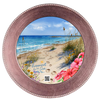 DIGITAL ROUND Graphic Design - HAPPIEST BY THE SEA - Beach Coastal Decor Wedding Gift HOME DECOR Sublimation Decoupage PNG SVG PDF JPEG Wall Art Shelf Sitter Gift Crafters Delight - JAMsCraftCloset