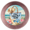 DIGITAL ROUND Graphic Design - ON BEACH TIME - Beach Coastal Decor Wedding Gift HOME DECOR Sublimation Decoupage PNG SVG PDF JPEG Wall Art Shelf Sitter Gift Crafters Delight - JAMsCraftCloset
