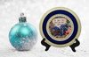 Glass PLATE Round THE BLUE THAT MAKES YOU FEEL BETTER - BLUEBERRIES Country Farmhouse Kitchen Shelf Sitter Handmade Decoupaged Repurposed Upcycled Birthday Gift Idea - JAMsCraftCloset