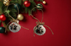 SCALLOP SEASHELL CHRISTMAS ORNAMENT- FARM ANIMALS Christmas Ornaments SET 3 - HOLIDAY DECOR - Handmade Hand Painted DECOUPAGED Repurposed Upcycled Gift SET OF 2 Ornaments - JAMsCraftCloset