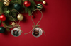 SCALLOP SEASHELL CHRISTMAS ORNAMENT- FARM ANIMALS Christmas Ornaments SET 6 - HOLIDAY DECOR - Handmade Hand Painted DECOUPAGED Repurposed Upcycled Gift SET OF 2 Ornaments - JAMsCraftCloset