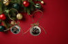 SCALLOP SEASHELL CHRISTMAS ORNAMENT- FARM ANIMALS Christmas Ornaments SET 5 - HOLIDAY DECOR - Handmade Hand Painted DECOUPAGED Repurposed Upcycled Gift SET OF 2 Ornaments - JAMsCraftCloset
