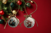 SCALLOP SEASHELL CHRISTMAS ORNAMENT- FARM ANIMALS Christmas Ornaments SET 1 - HOLIDAY DECOR - Handmade Hand Painted DECOUPAGED Repurposed Upcycled Gift SET OF 2 Ornaments - JAMsCraftCloset