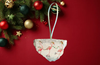 Antique West Virginia Roof Decoupaged Christmas Ornament - Flamingos Ice Skating - Handmade Holiday Tree Decor Unique Beach Lake House Gift - JAMsCraftCloset